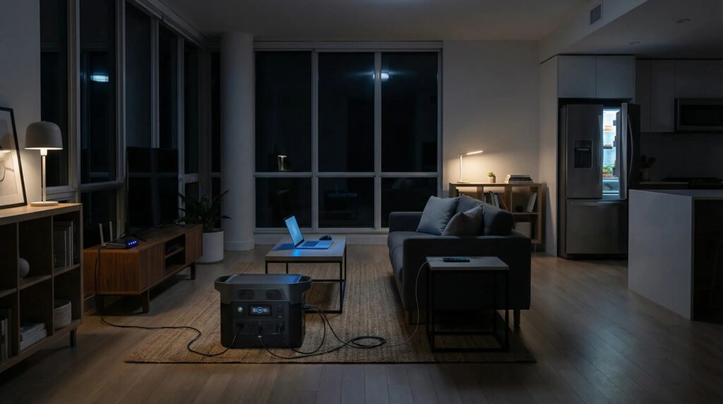 how much power does an apartment need during a blackout
