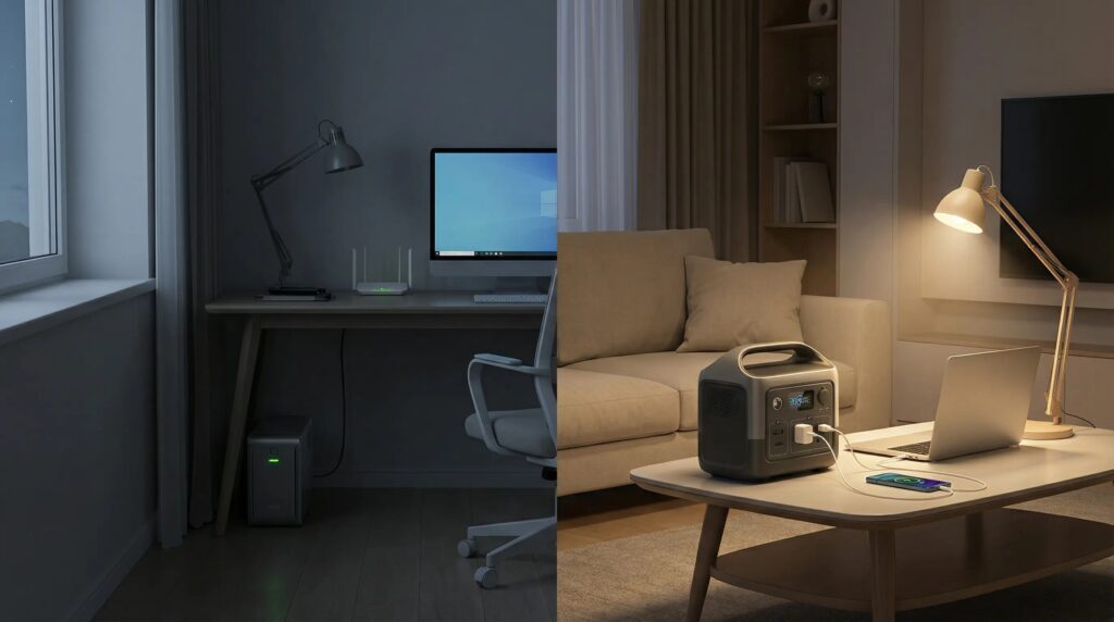 UPS vs portable power stations for apartments during a power outage