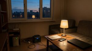 Planning backup power solutions in a small apartment during a power outage